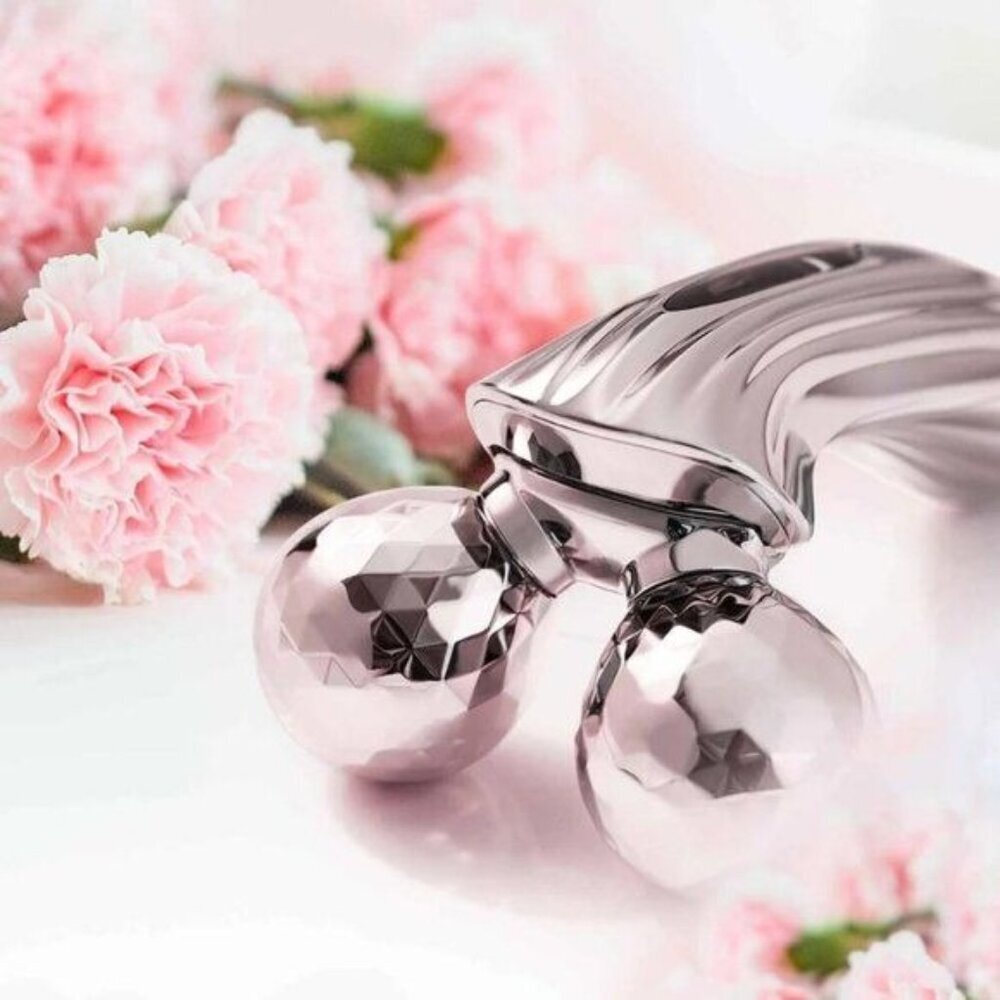 ReFa CARAT ✦ Platinum Roller ✦ Waterproof Face & Body Tool w/ Solar Microcurrent
